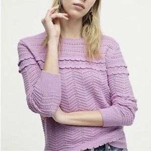 NWOT J. Crew Scalloped Pointelle Sweater